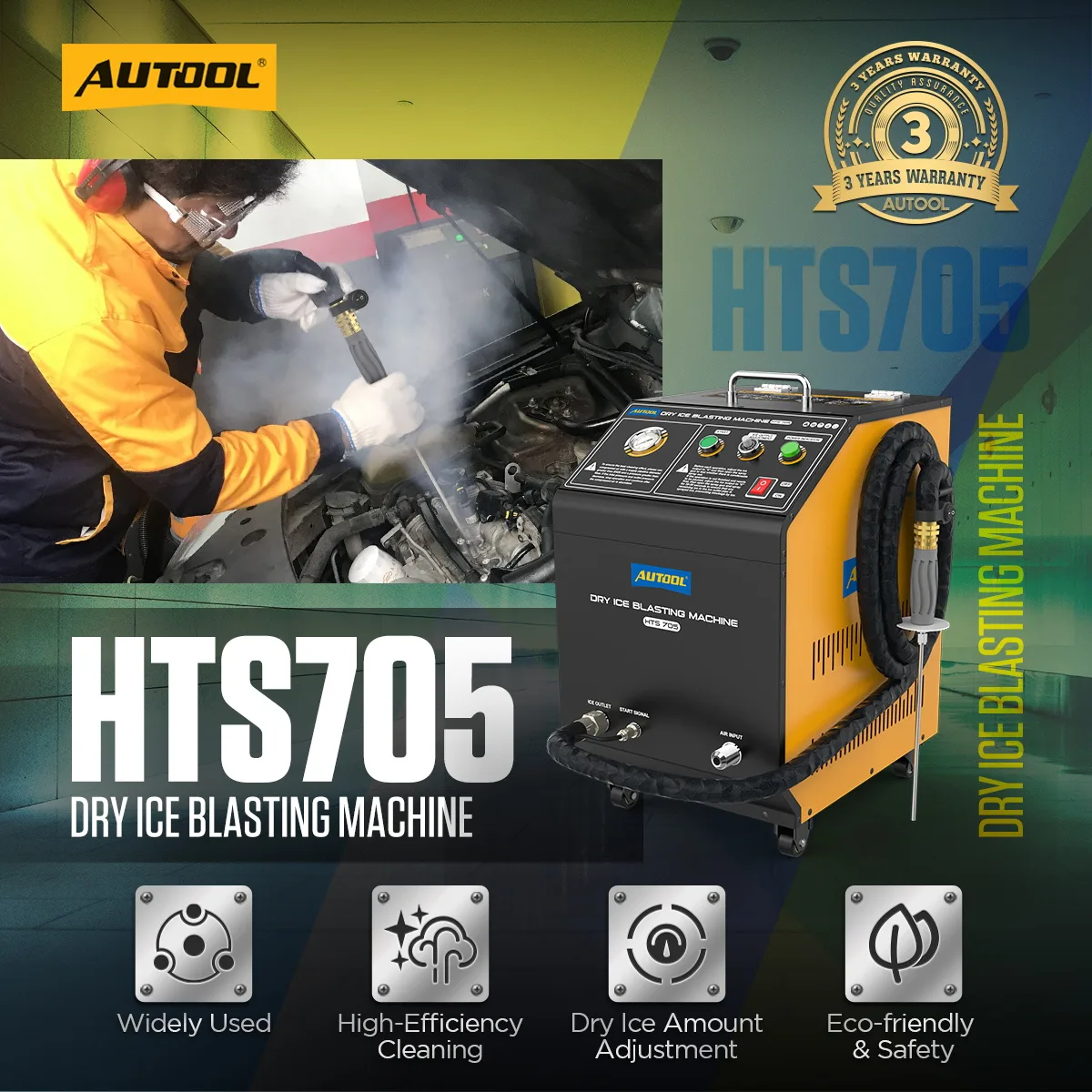 AUTOOL HTS705 Dry Ice Cleaning Machine Dry Ice Blaster view 2