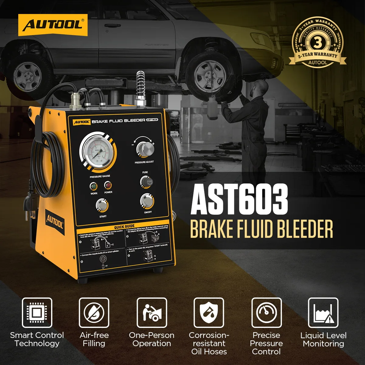 AUTOOL AST603 Pulsating Brake Fluid Bleeder view 2