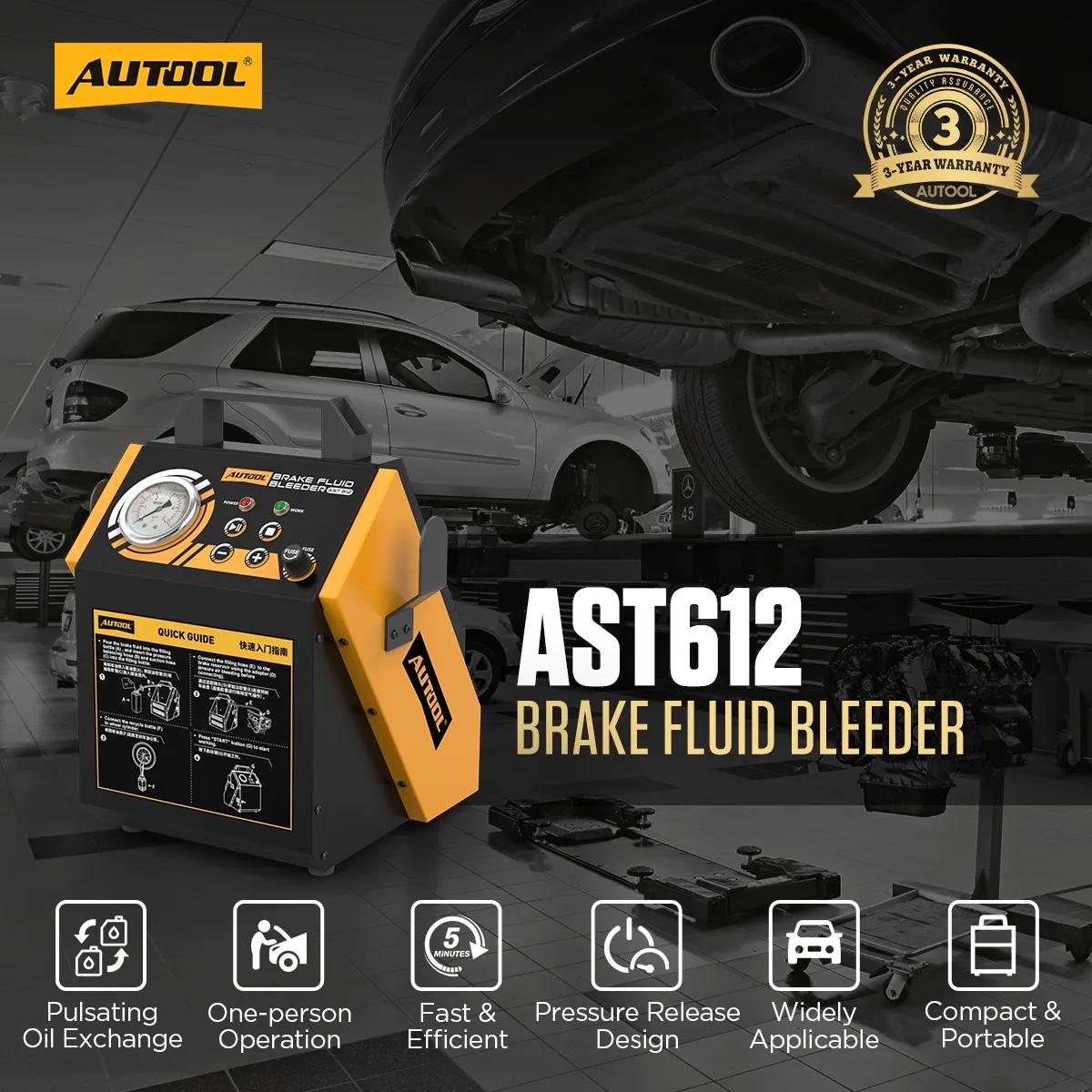 AUTOOL AST612 Pulsating Brake Fluid Bleeder view 2