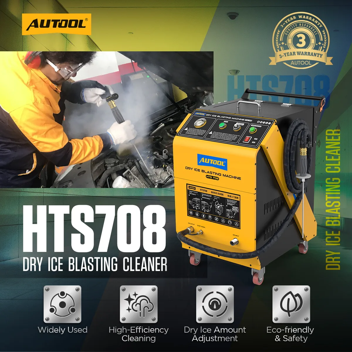 AUTOOL HTS708 Dry Ice Blasting Cleaning Machine view 2