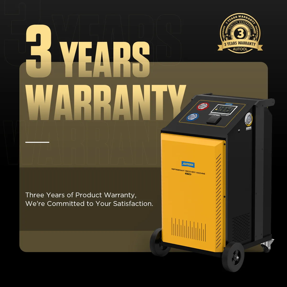 AUTOOL LM708 Fully Automatic Refrigerant Recovery Machine, Built-in Compressor, Scale & Filter, Touch Screen, HVAC Use for R134A & R1234YF view 3