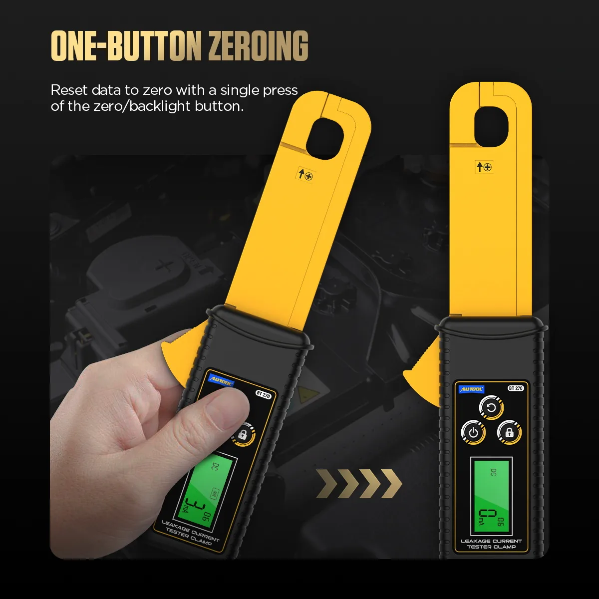 AUTOOL BT270 Clamp On Amp Meter DC Clamp Meter view 3