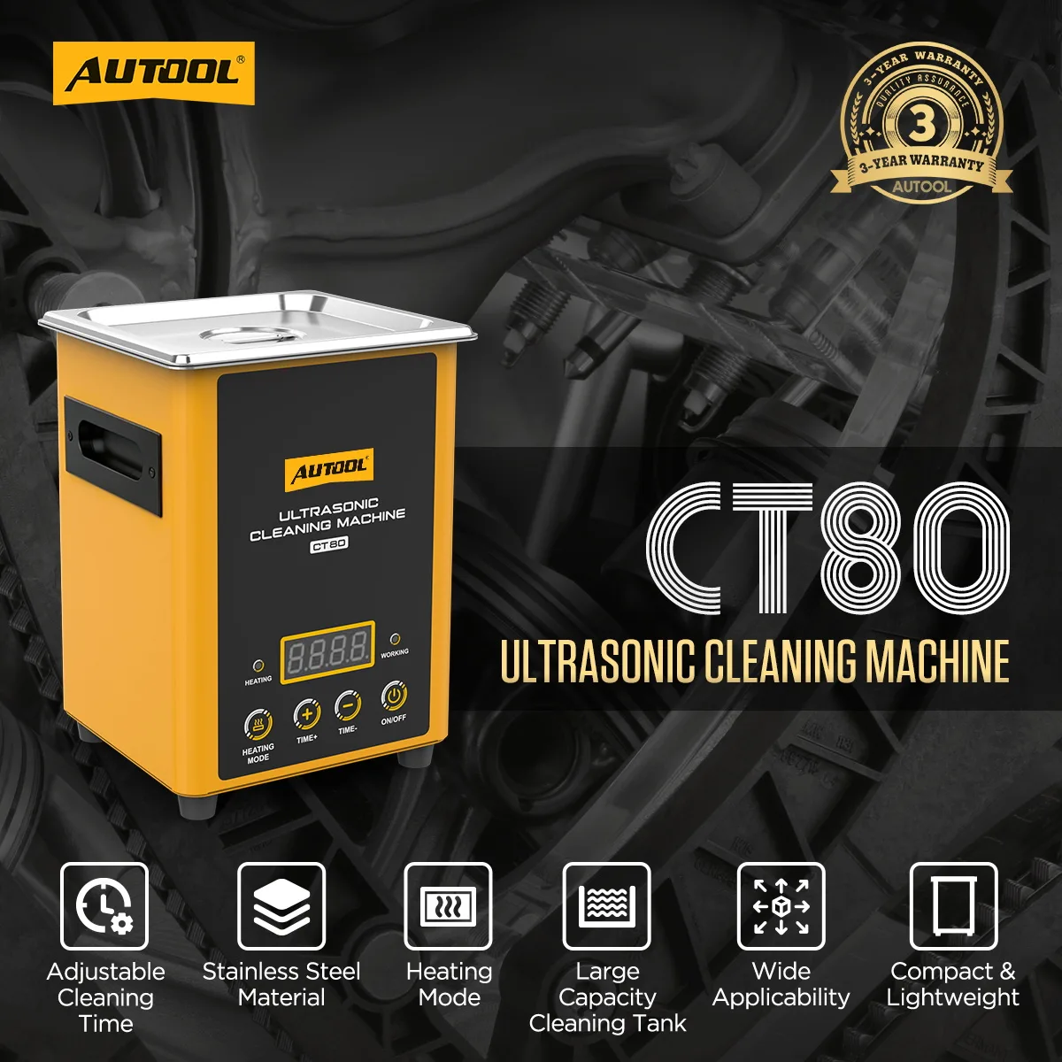 AUTOOL CT80 Ultrasonic Cleaning Machine view 2
