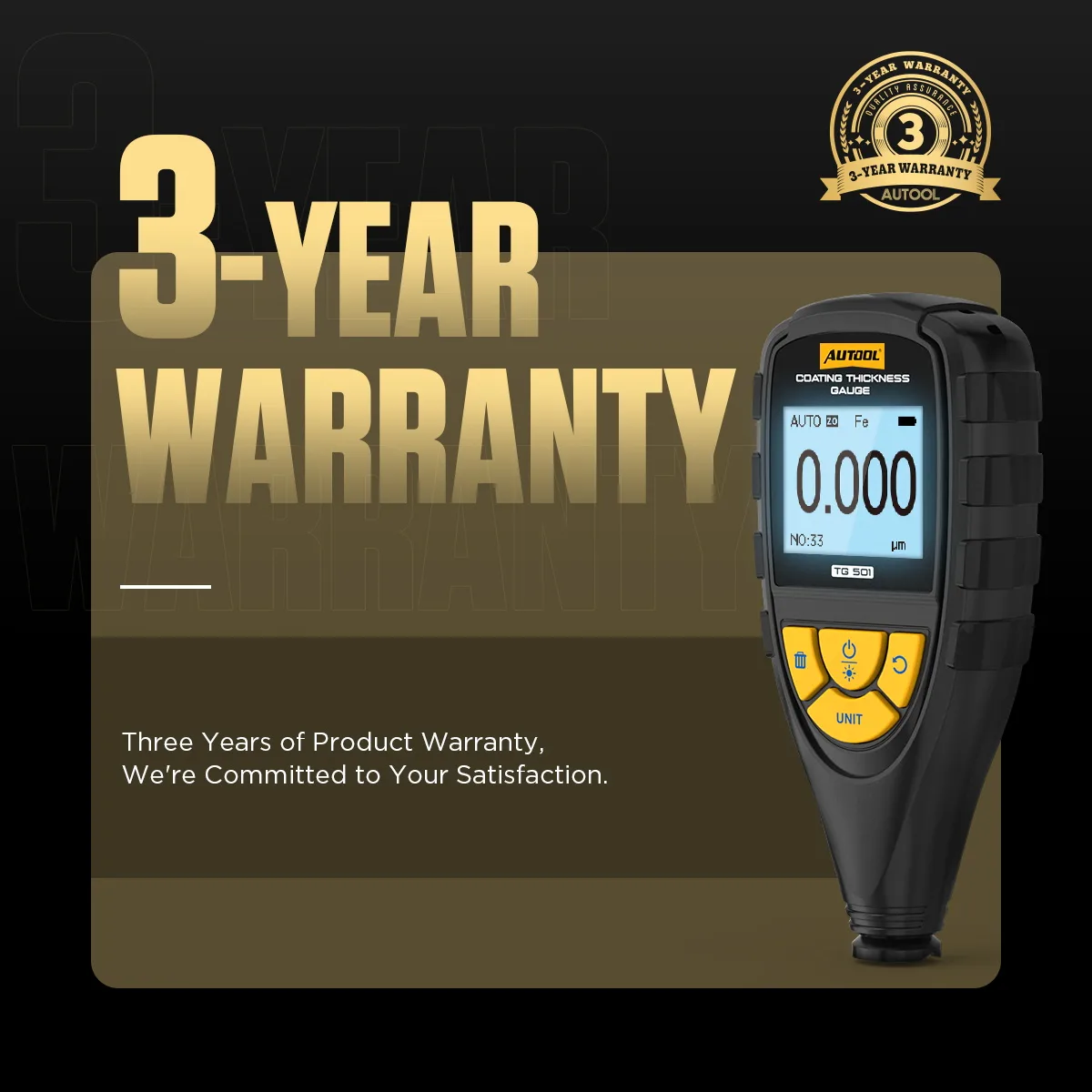 AUTOOL TG501 Coating Thickness Gauge Accurately Measures 0-2000μm view 3