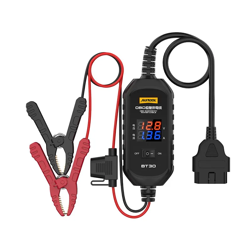 AUTOOL BT30 ECU Emergency Power Supply Cable Includes 3A Fuse