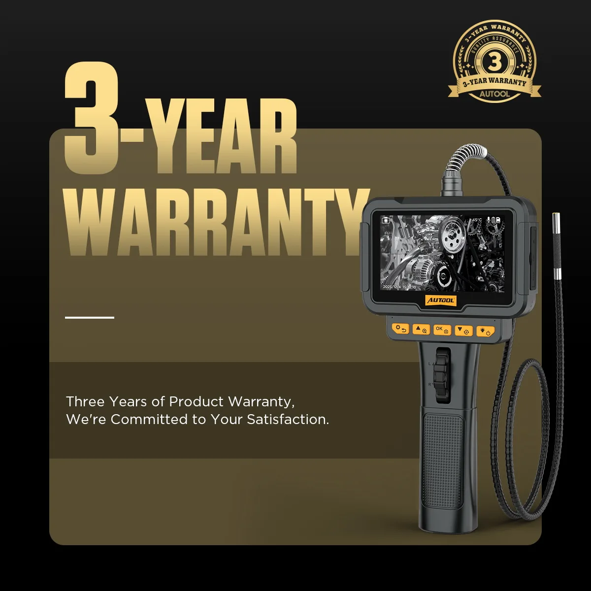 AUTOOL SVB208 HD Automotive Borescope Camera for Engine Diagnostics view 3