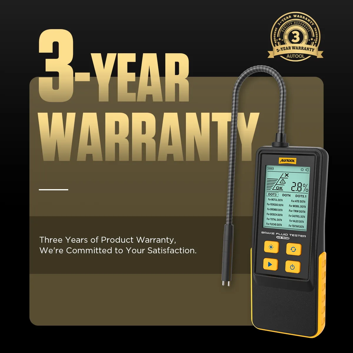 AUTOOL AS502 Car Brake Fluid Tester For Water Content Testing view 3