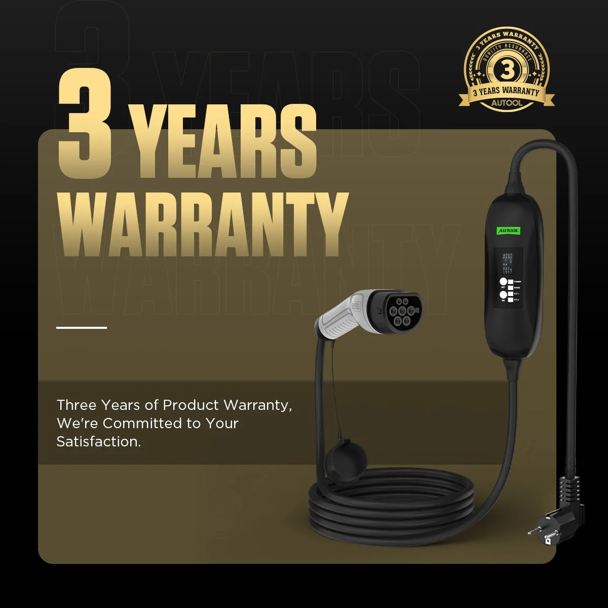 Portable EV Charger AUTOOL C350 with IP65 charging Cable view 3