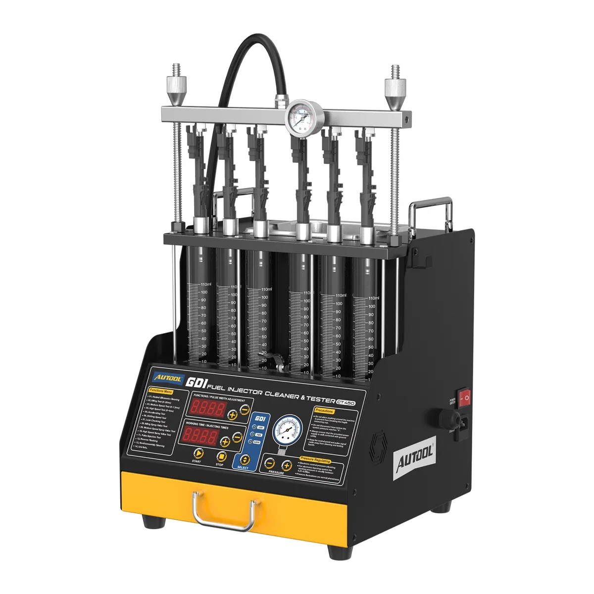 AUTOOL CT450 Heated GDI/EFI/FSI 6-Cylinder Fuel Injector Cleaning Machine & Tester
