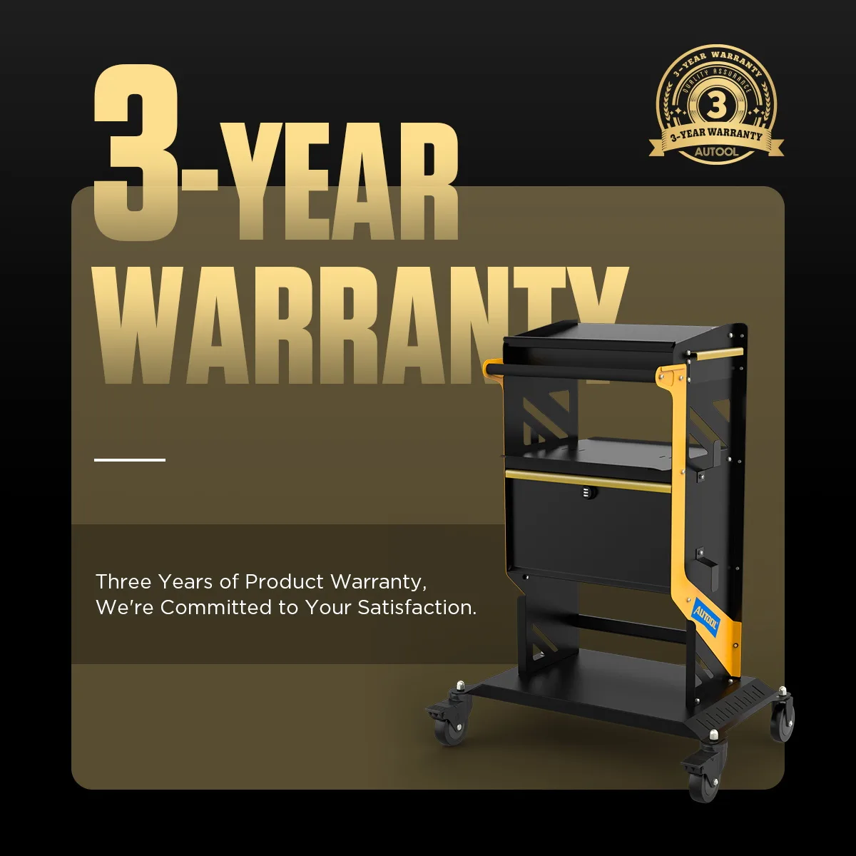 AUTOOL T25 Mechanic Tool Cart with Wheels Utility Cart view 3