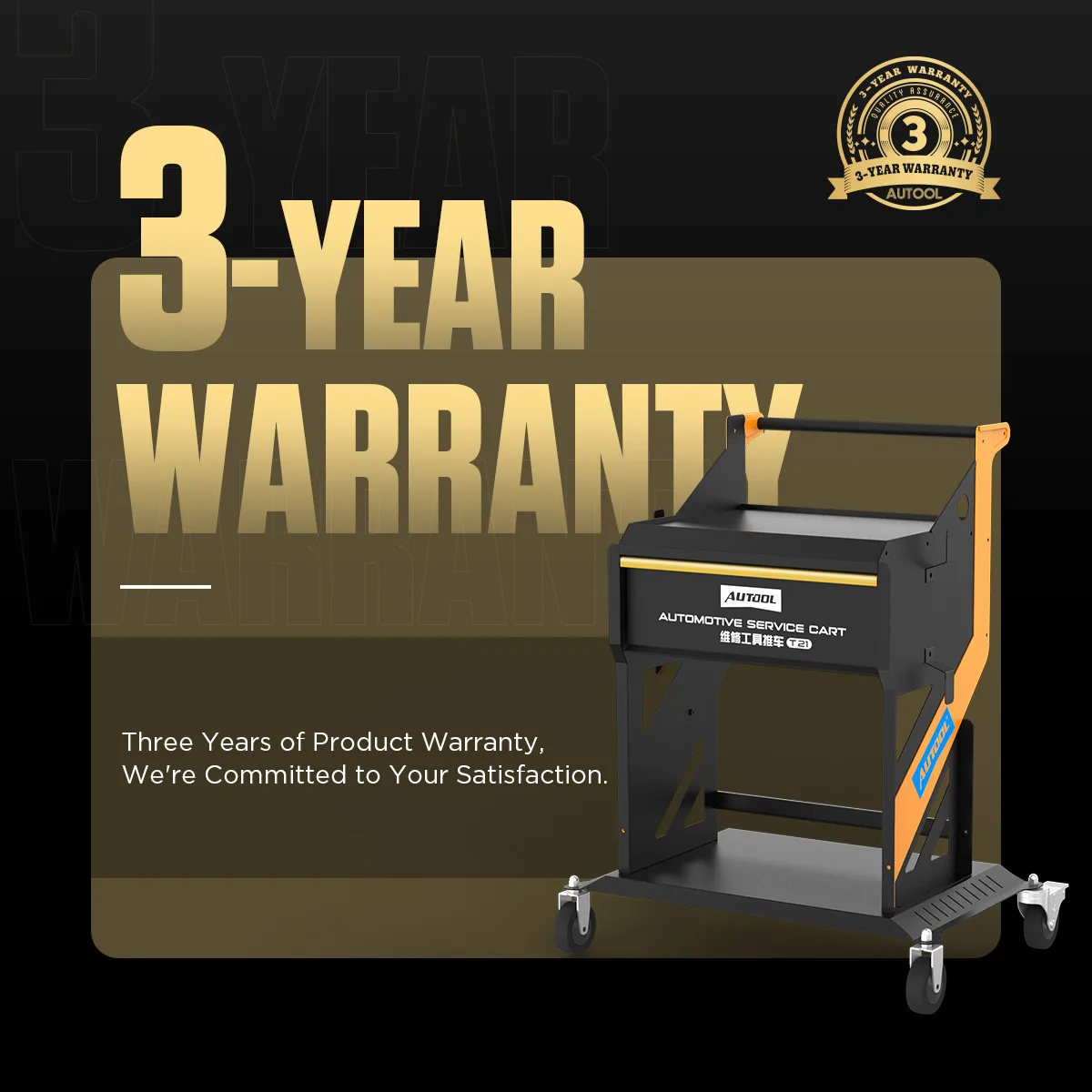 AUTOOL T21 Mobile Maintenance Tool Cart with Drawers for Garage view 3