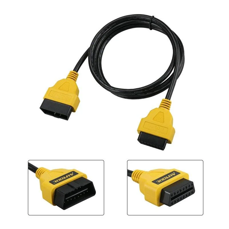 AUTOOL OBD2 16Pin Extension Cable 1.5m Car OBD Connect Extend Adapter Wire ELM327 OBD II OBD2 Extension Connector Cord view 2