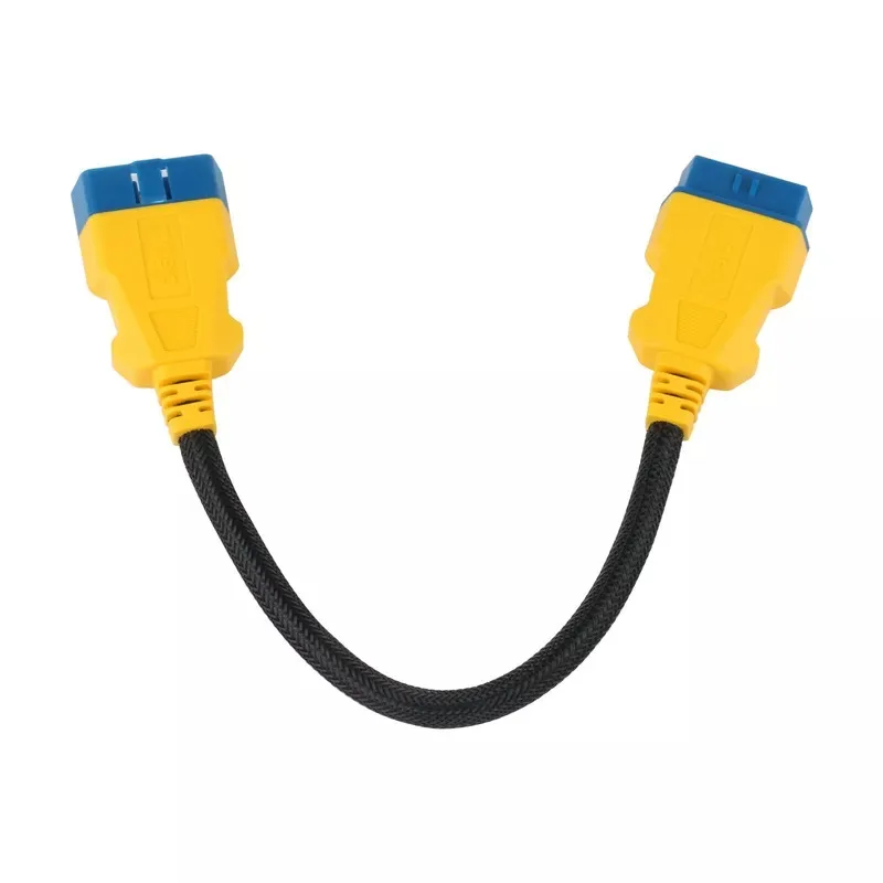 AUTOOL 36CM Car OBD2 Reinforced Nylon Extension Cord Male to Female Cable for Launch Easydiag/THINKDIAG/THINKDRIVER/ELM327 Cable